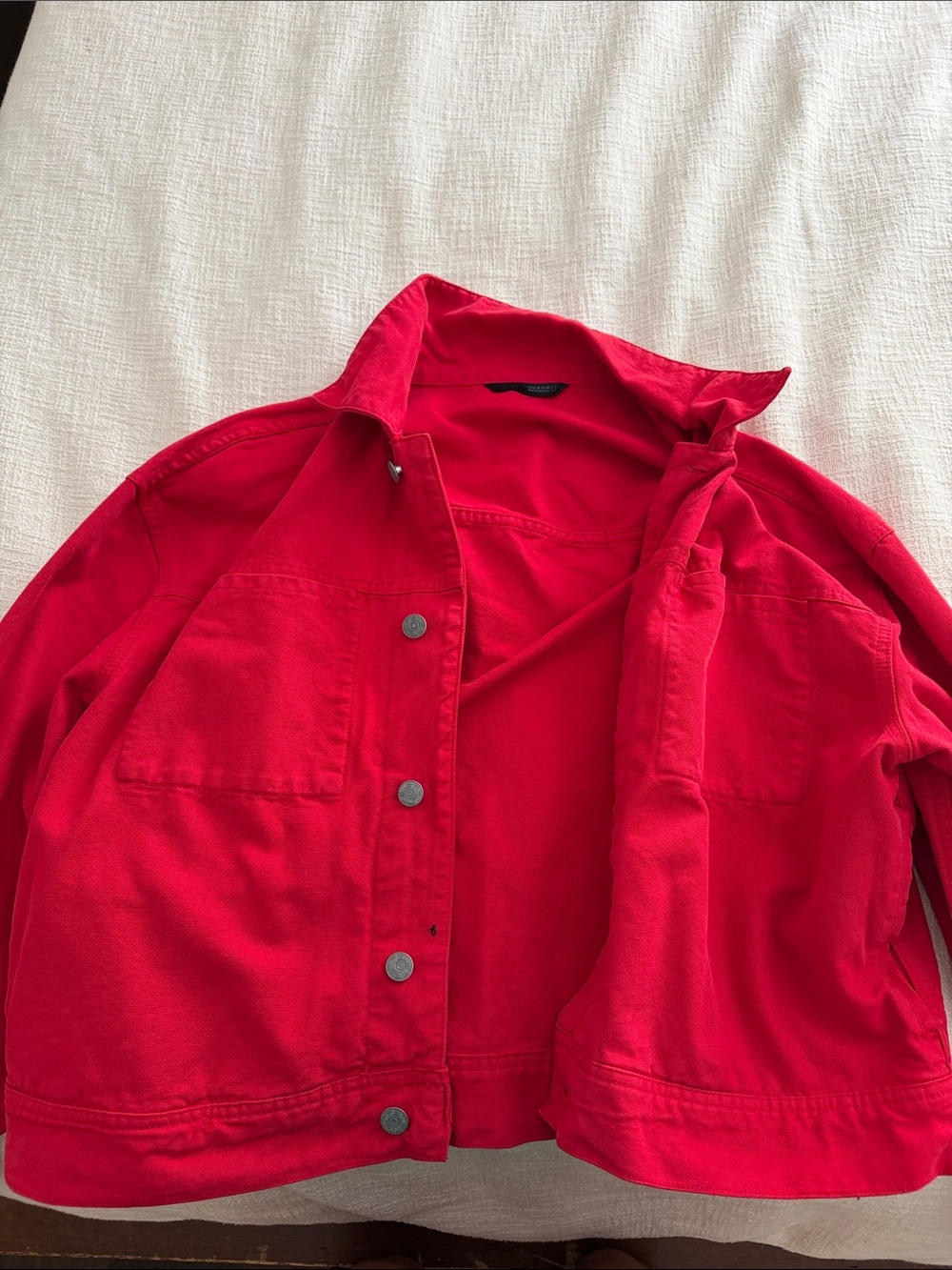 Zara Women's Red Button-Front Jacket